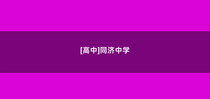 [高中]同济中学