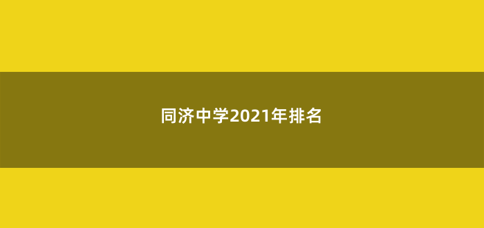 同济中学2021年排名